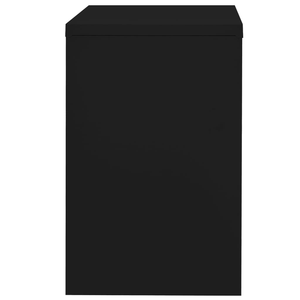 vidaXL Armario archivador de acero negro 90x46x72,5 cm