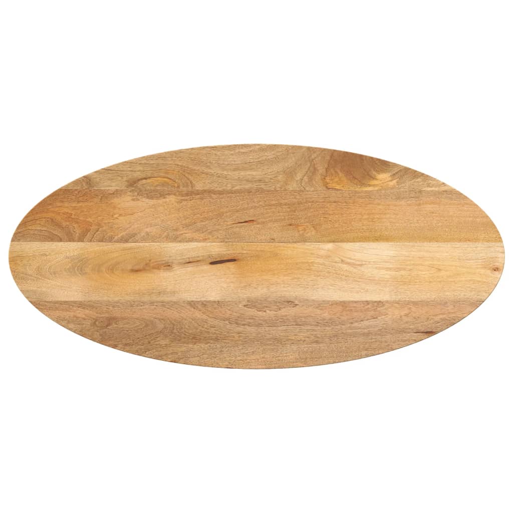 vidaXL Tablero de mesa ovalado madera maciza de mango 80x40x2,5 cm