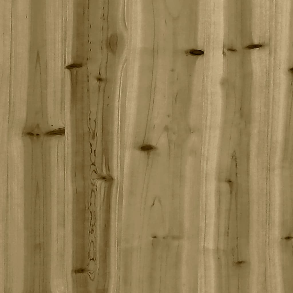 vidaXL Jardinera de madera maciza de pino impregnada 60x60x60 cm