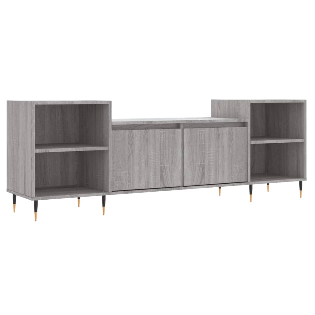 vidaXL Mueble para TV madera contrachapada gris Sonoma 160x35x55 cm