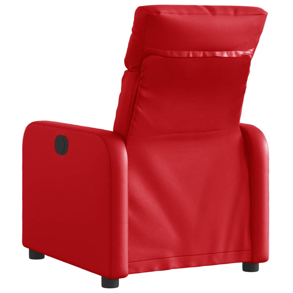 vidaXL Sillón reclinable eléctrico de cuero sintético rojo