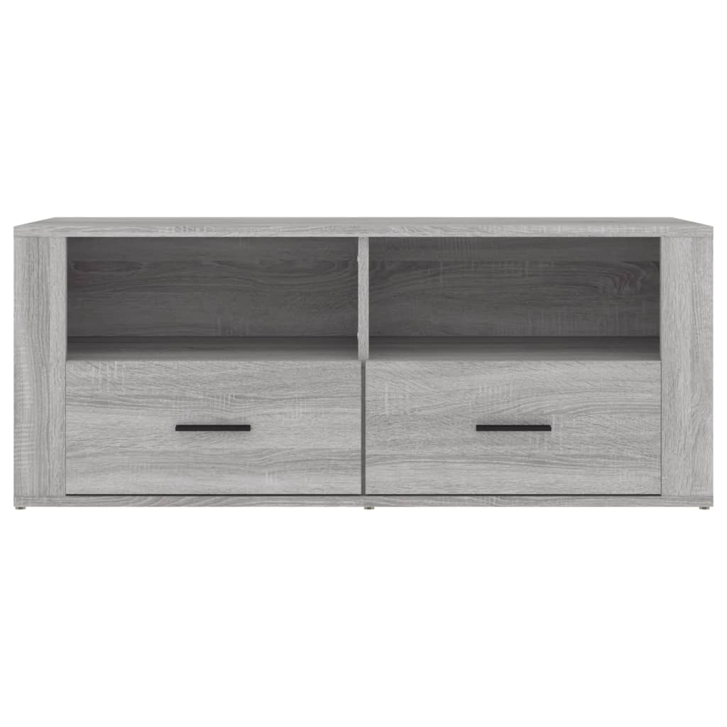 vidaXL Mueble de TV madera contrachapada gris Sonoma 100x35x40 cm