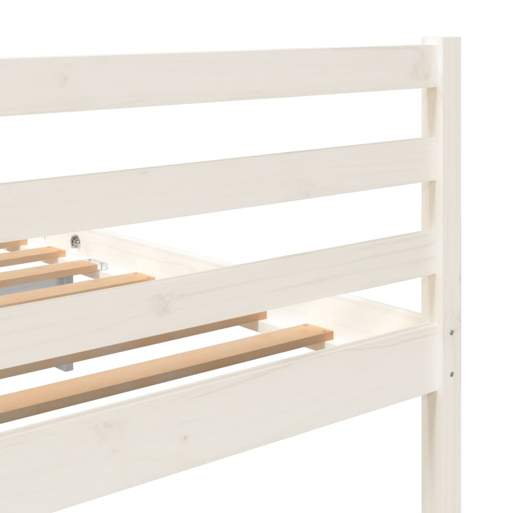 vidaXL Estructura de cama de madera maciza de pino blanca 160x200 cm