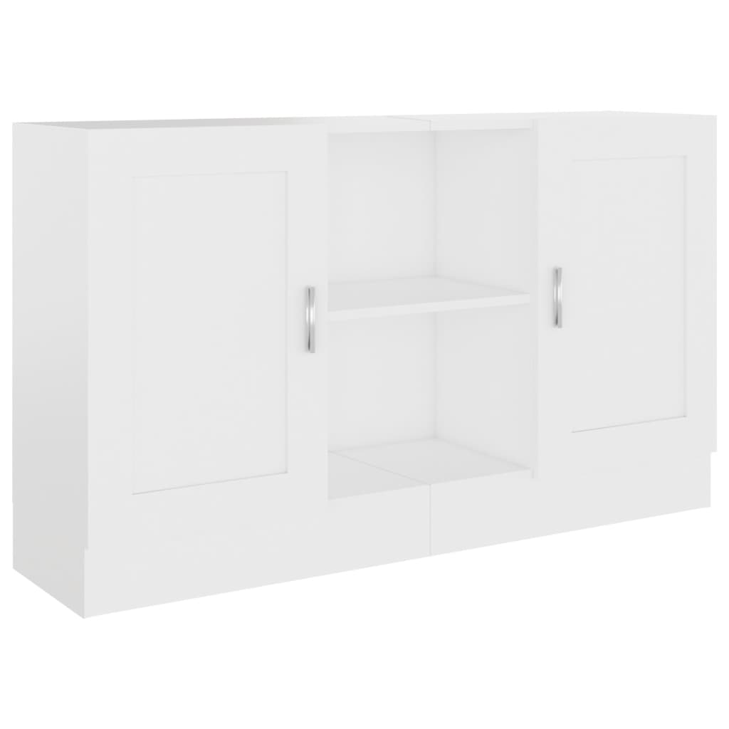 vidaXL Aparador de madera contrachapada blanco 120x30,5x70 cm