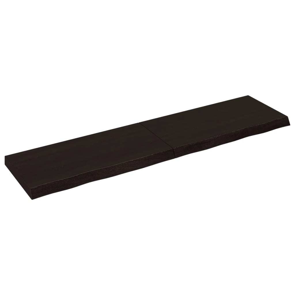 vidaXL Tablero mesa madera roble tratada marrón oscuro 160x40x(2-6) cm