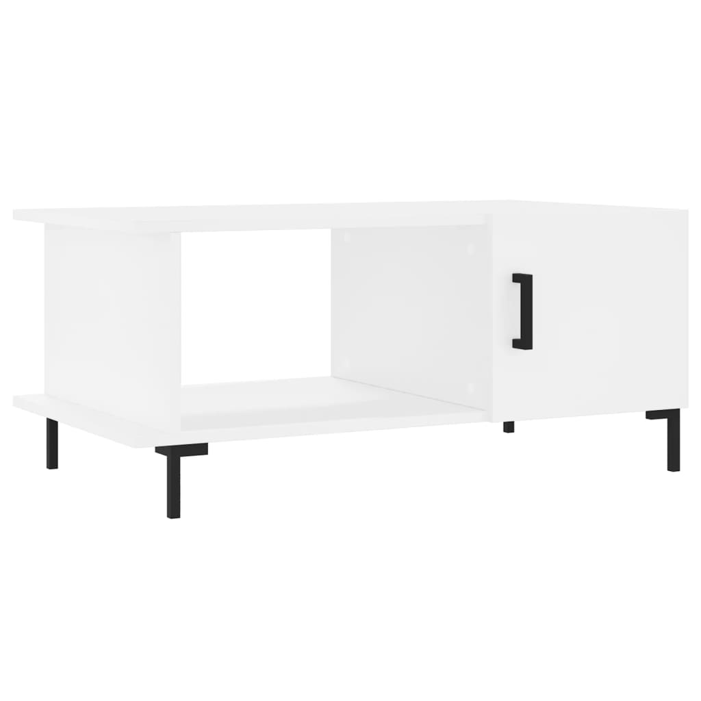 vidaXL Mesa de centro madera contrachapada blanco 90x50x40 cm