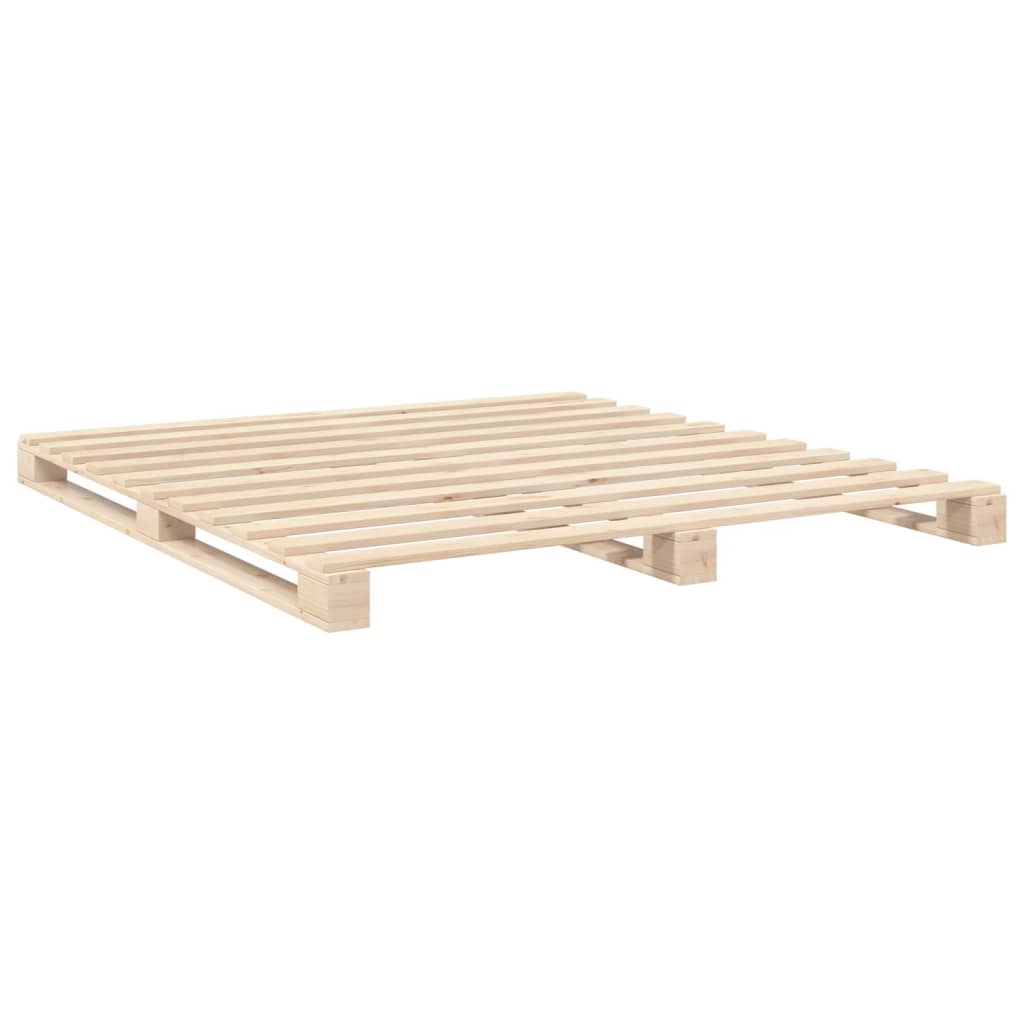 vidaXL Estructura de cama con cabecero madera maciza pino 180x200 cm