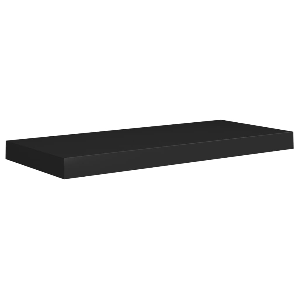 vidaXL Estantes flotantes de pared 2 uds MDF negro 60x23,5x3,8 cm