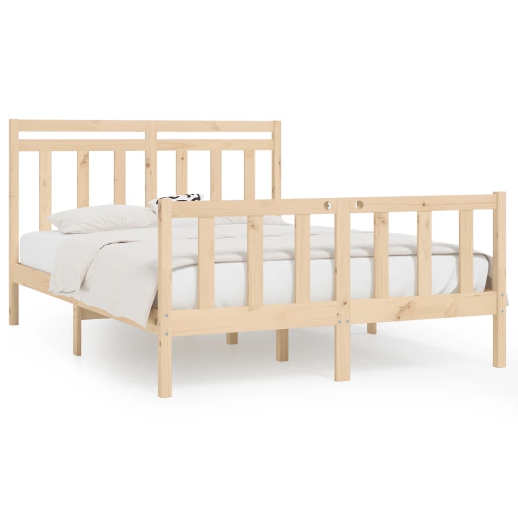 vidaXL Estructura de cama sin colchón madera maciza de pino 140x200 cm