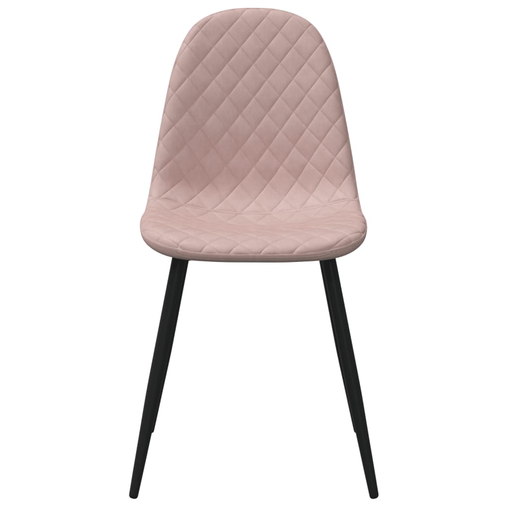 vidaXL Sillas de comedor 6 unidades terciopelo rosa