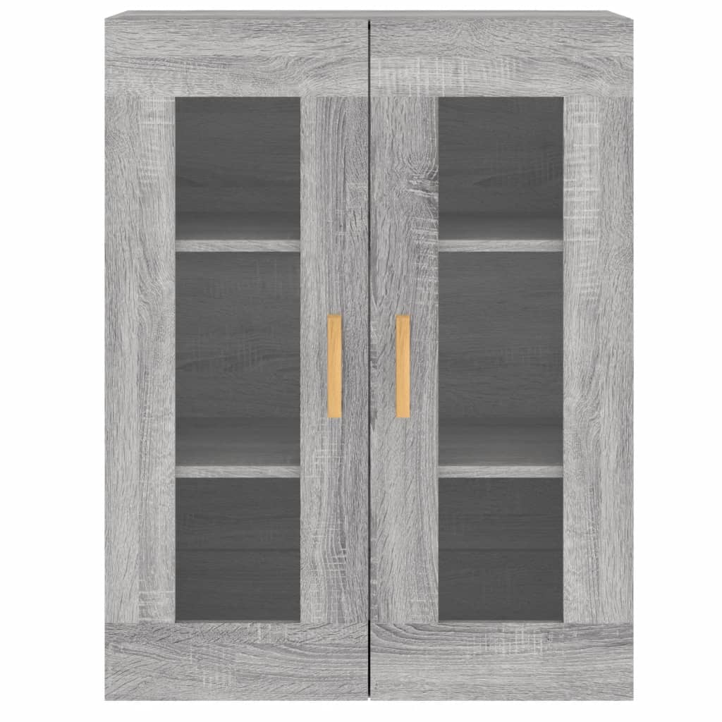 vidaXL Armarios de pared 2 uds madera de ingeniería gris Sonoma