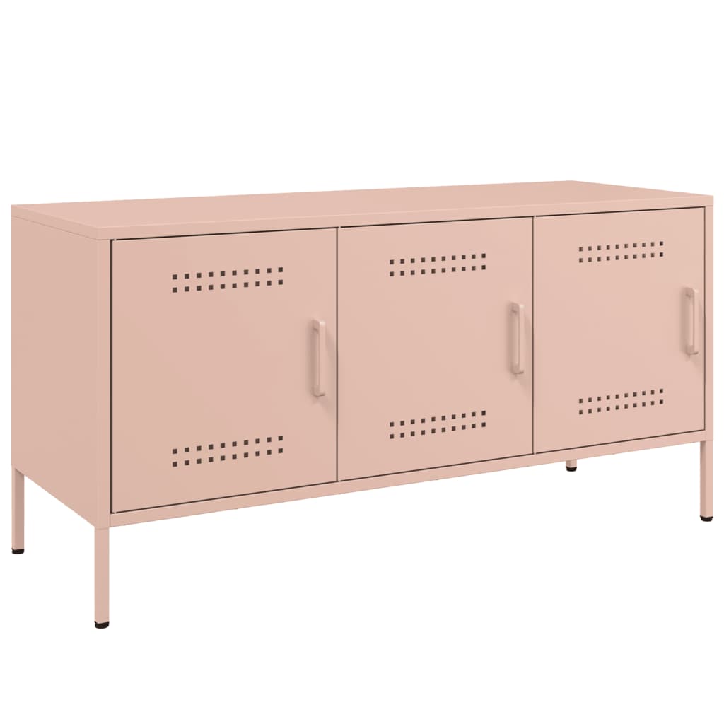 vidaXL Mueble de TV de acero rosa 100,5x39x50,5 cm