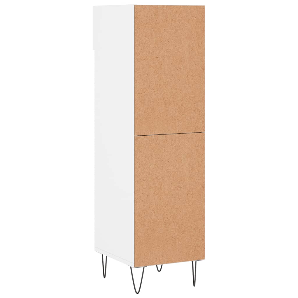 vidaXL Mueble zapatero madera contrachapada blanco brillo 30x35x105 cm