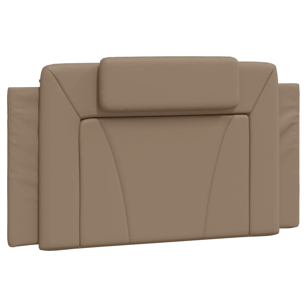 vidaXL Cama con colchón cuero sintético capuchino 100x200 cm