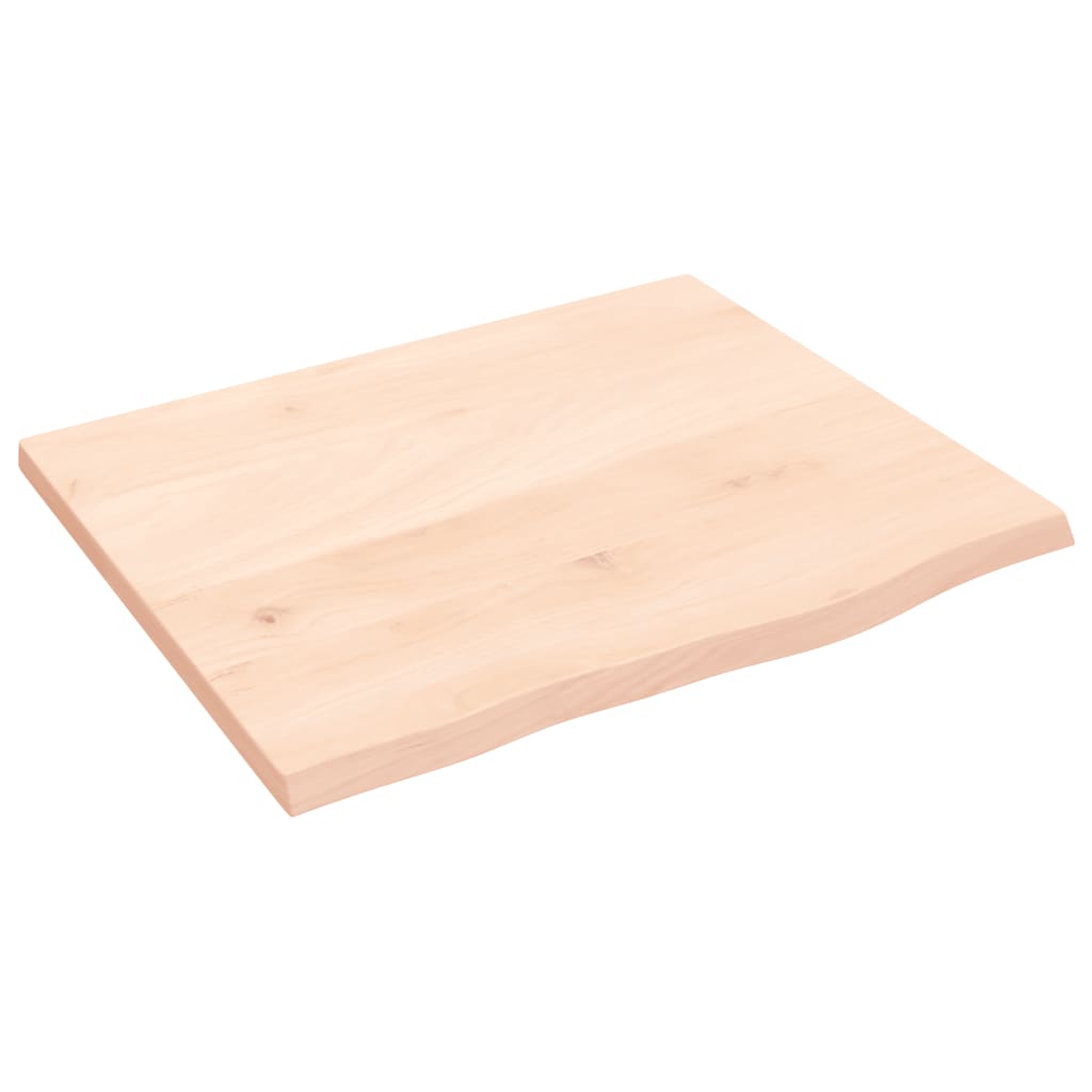 vidaXL Estante de pared madera maciza de roble sin tratar 60x50x2 cm