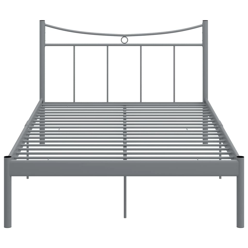 vidaXL Estructura de cama sin colchón metal gris 120x200 cm