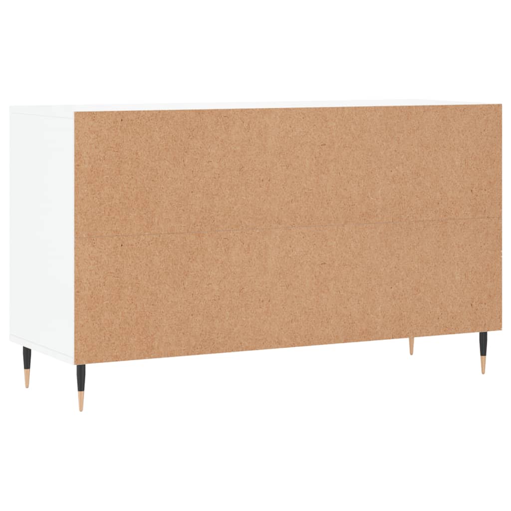 vidaXL Mueble zapatero madera contrachapada blanco brillo 102x36x60 cm