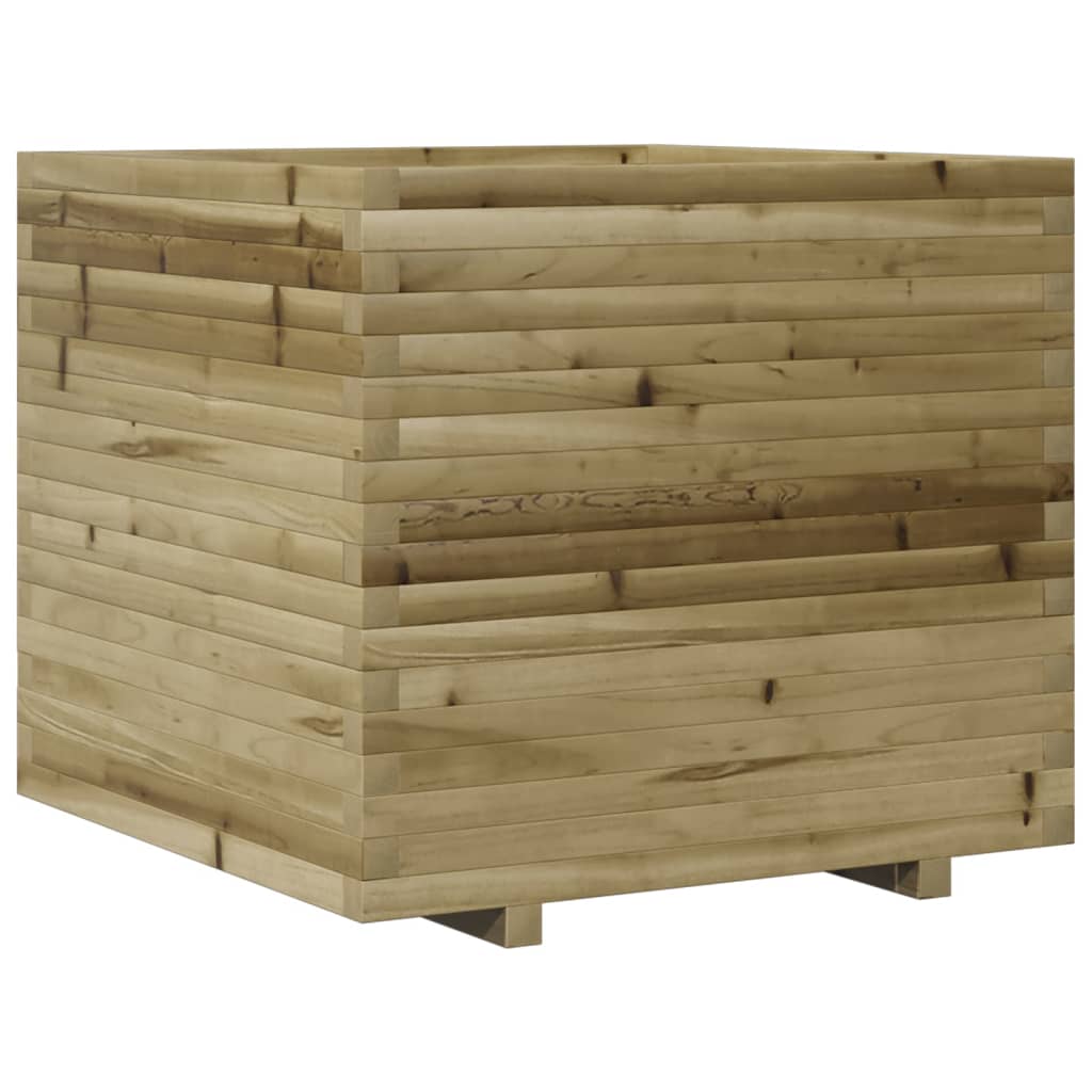 vidaXL Jardinera de madera de pino impregnada 80x80x72 cm