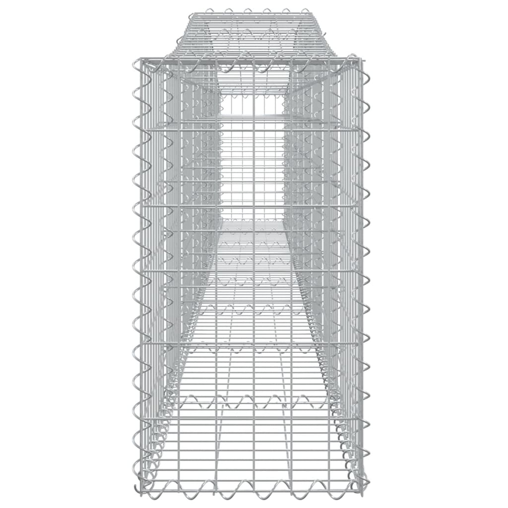 vidaXL Cestas de gaviones 5 uds forma de arco hierro 400x30x60/80 cm