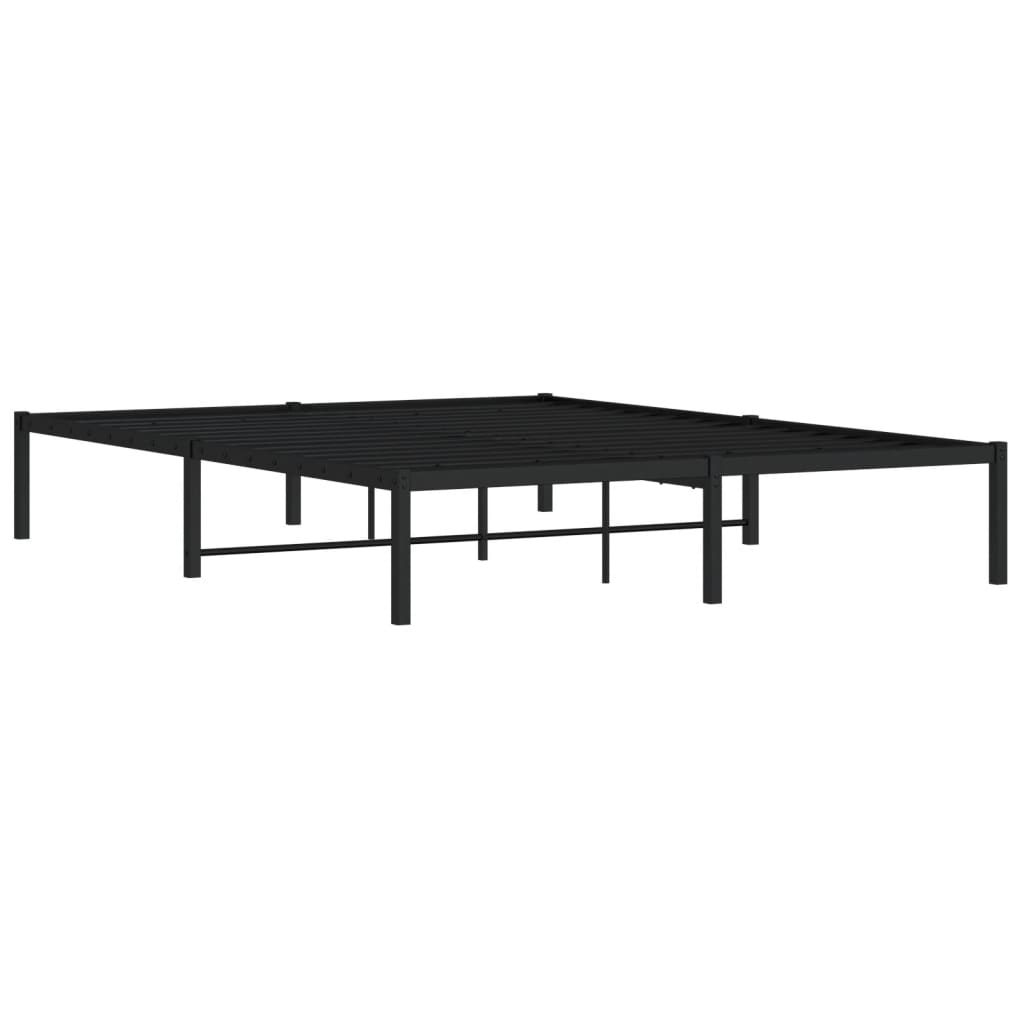 vidaXL Estructura de cama de metal negro 150x200 cm