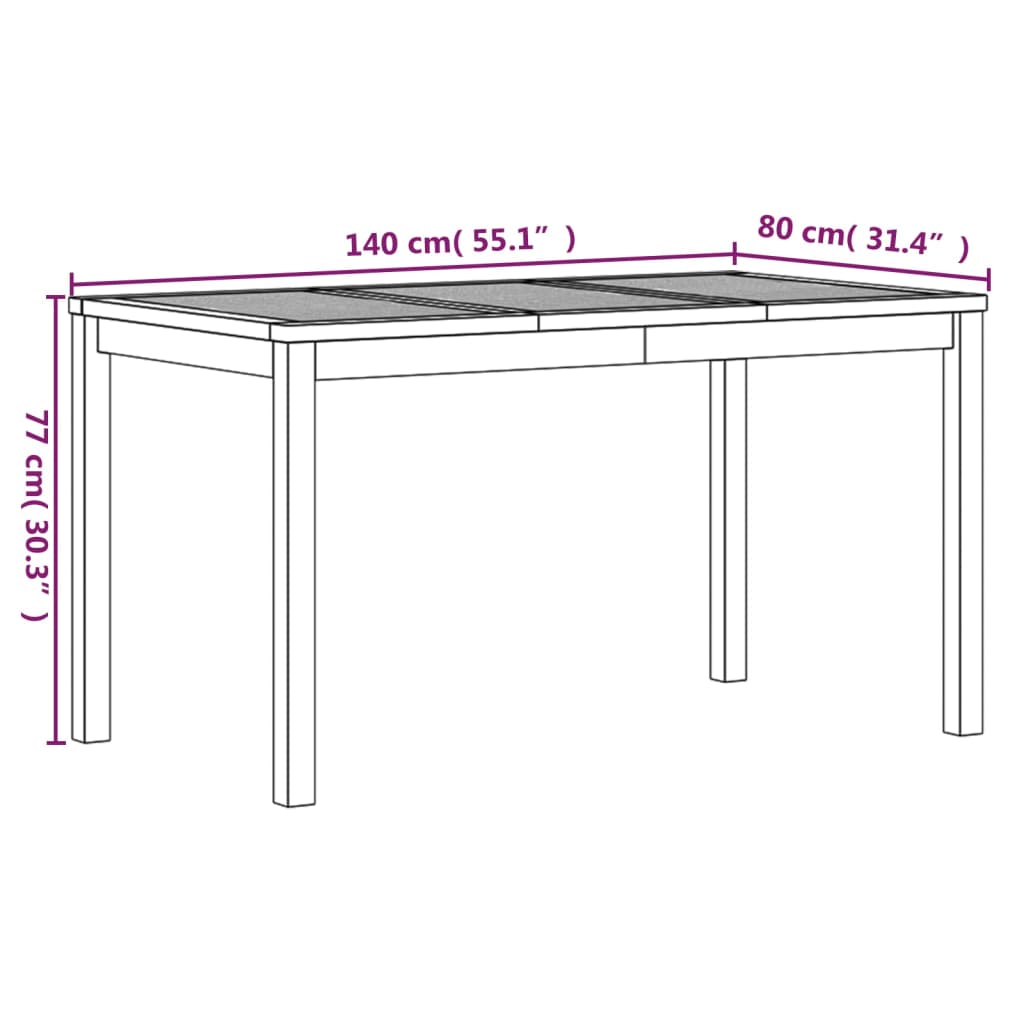 vidaXL Juego de comedor para jardín 3 pzas madera maciza de teca