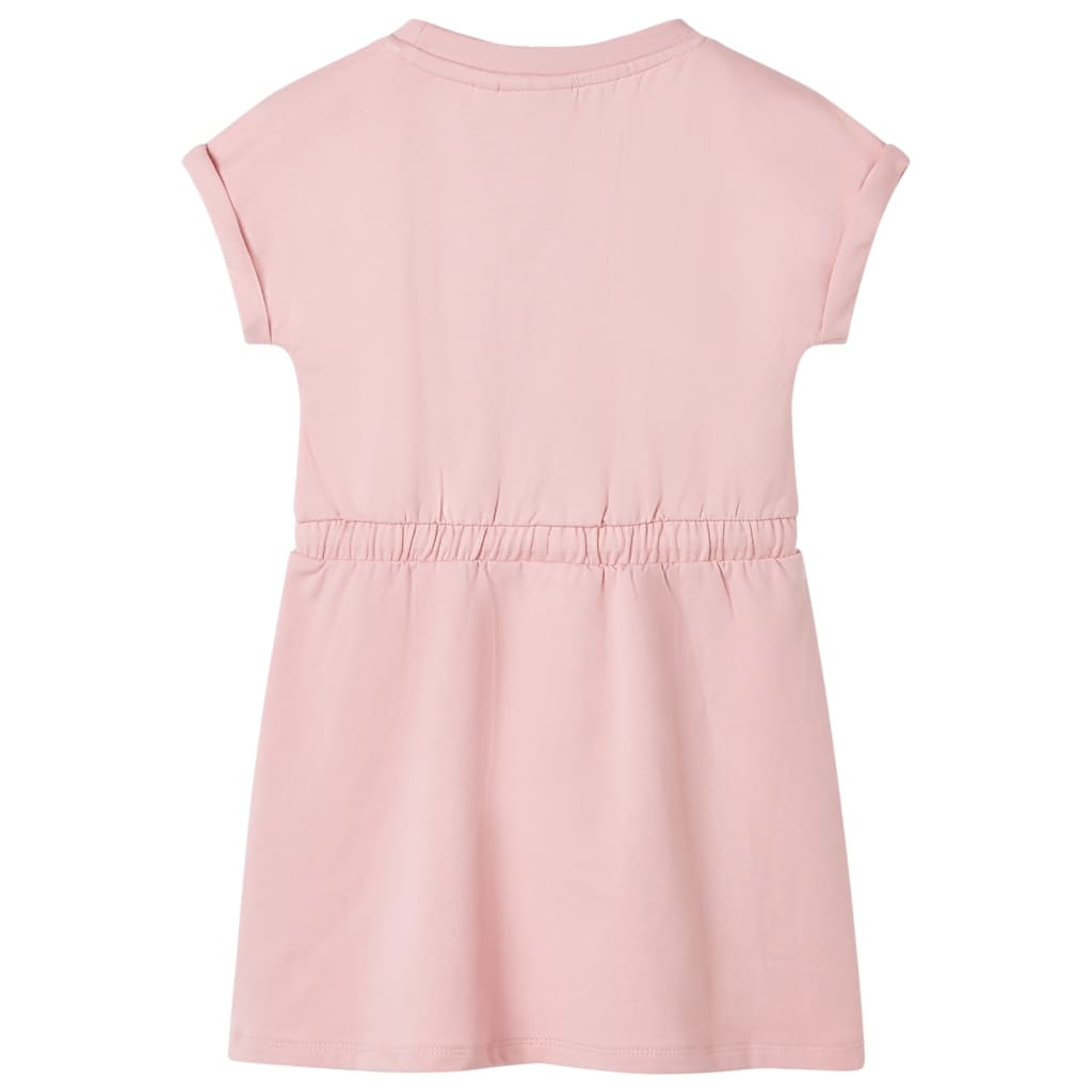 Vestido infantil con cordón rosa claro 92