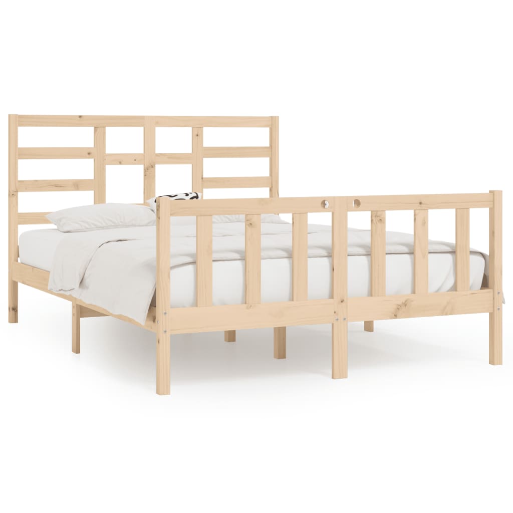 vidaXL Estructura de cama madera maciza 150x200 cm