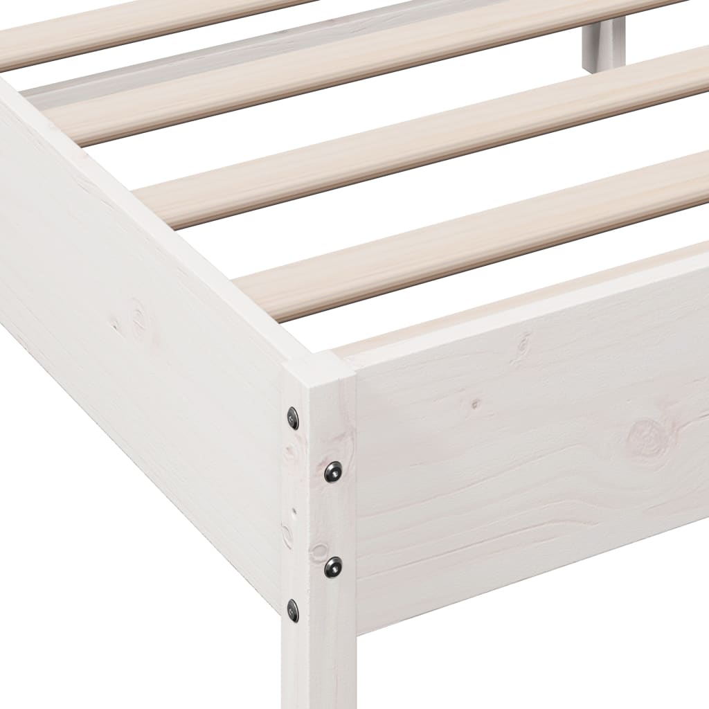 vidaXL Cama sin colchón madera maciza de pino blanca 180x200 cm