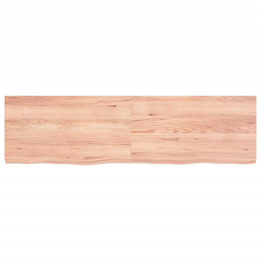 vidaXL Estante pared madera roble tratada marrón claro 180x50x(2-6) cm