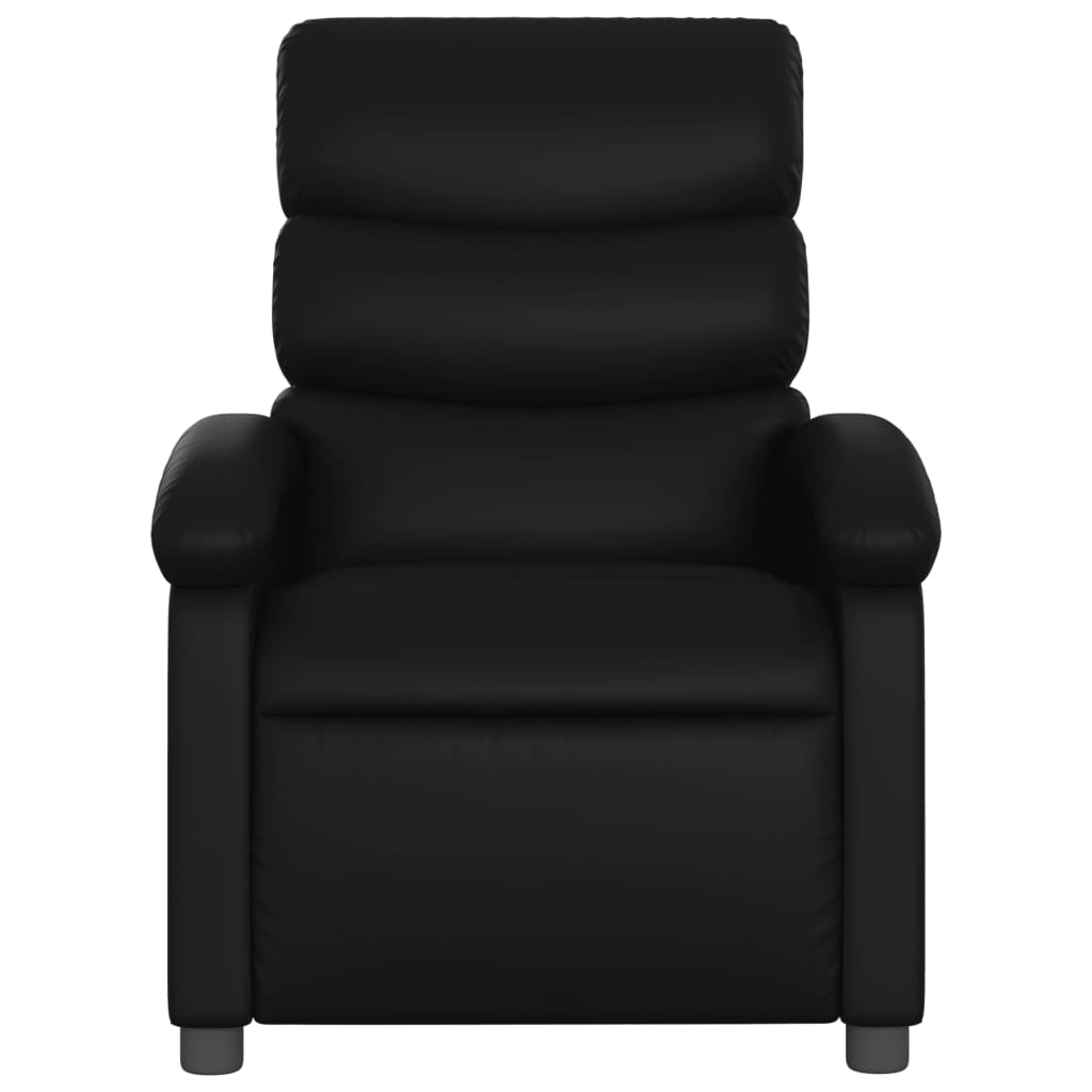 vidaXL Sillón reclinable de cuero sintético negro