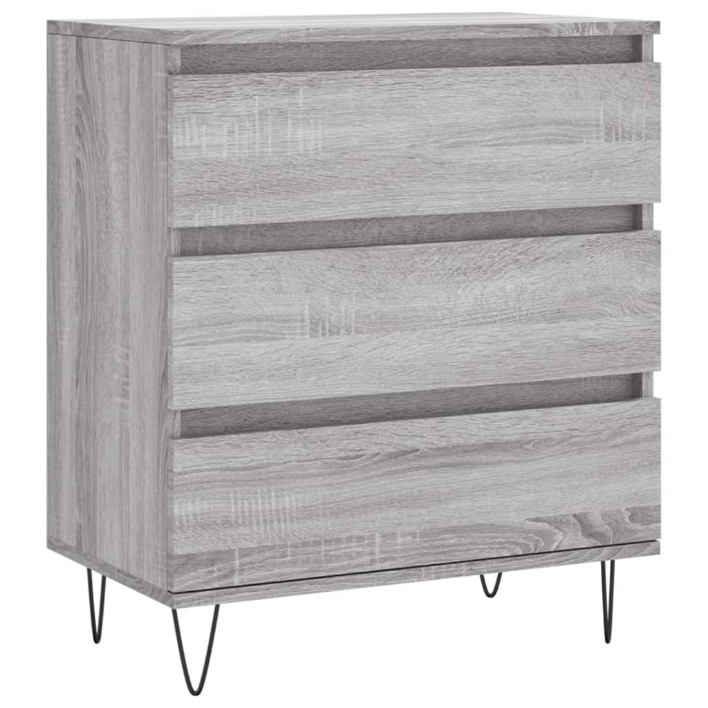 vidaXL Aparador de madera contrachapada gris Sonoma 60x35x70 cm