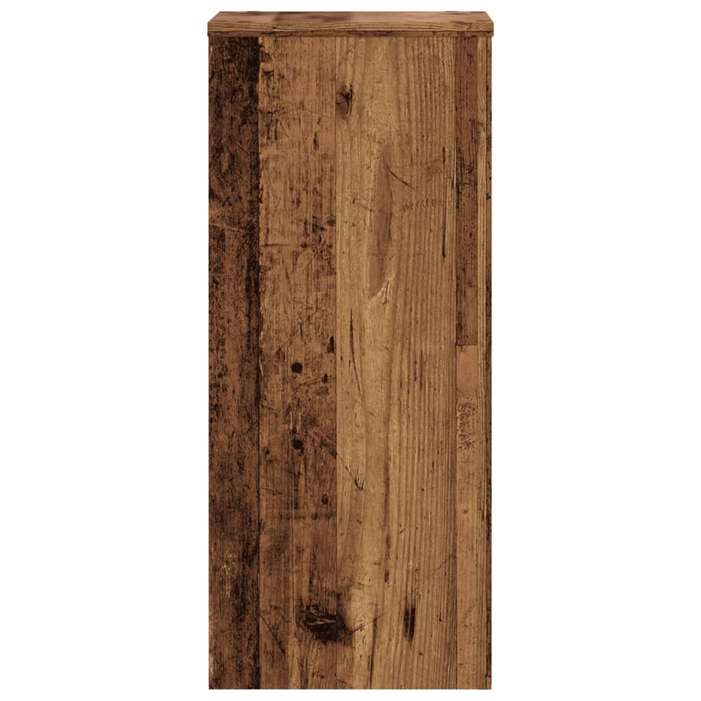 vidaXL Soportes de plantas 2 uds madera roble envejecido 30x30x70 cm