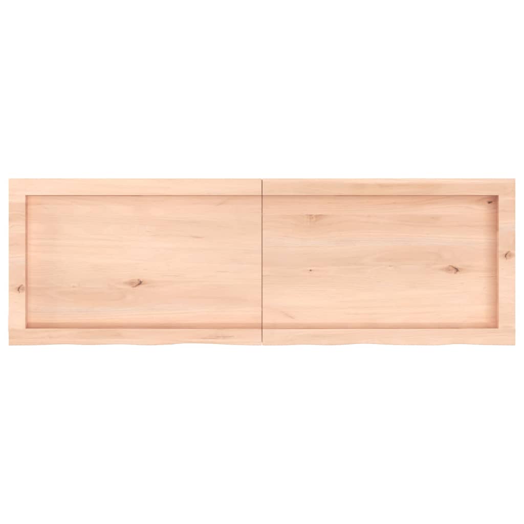 vidaXL Estante de pared madera maciza roble sin tratar 120x40x(2-6) cm