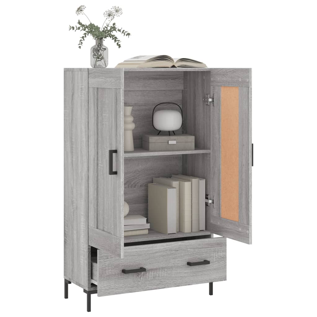 vidaXL Aparador alto madera de ingeniería gris Sonoma 69,5x31x115 cm