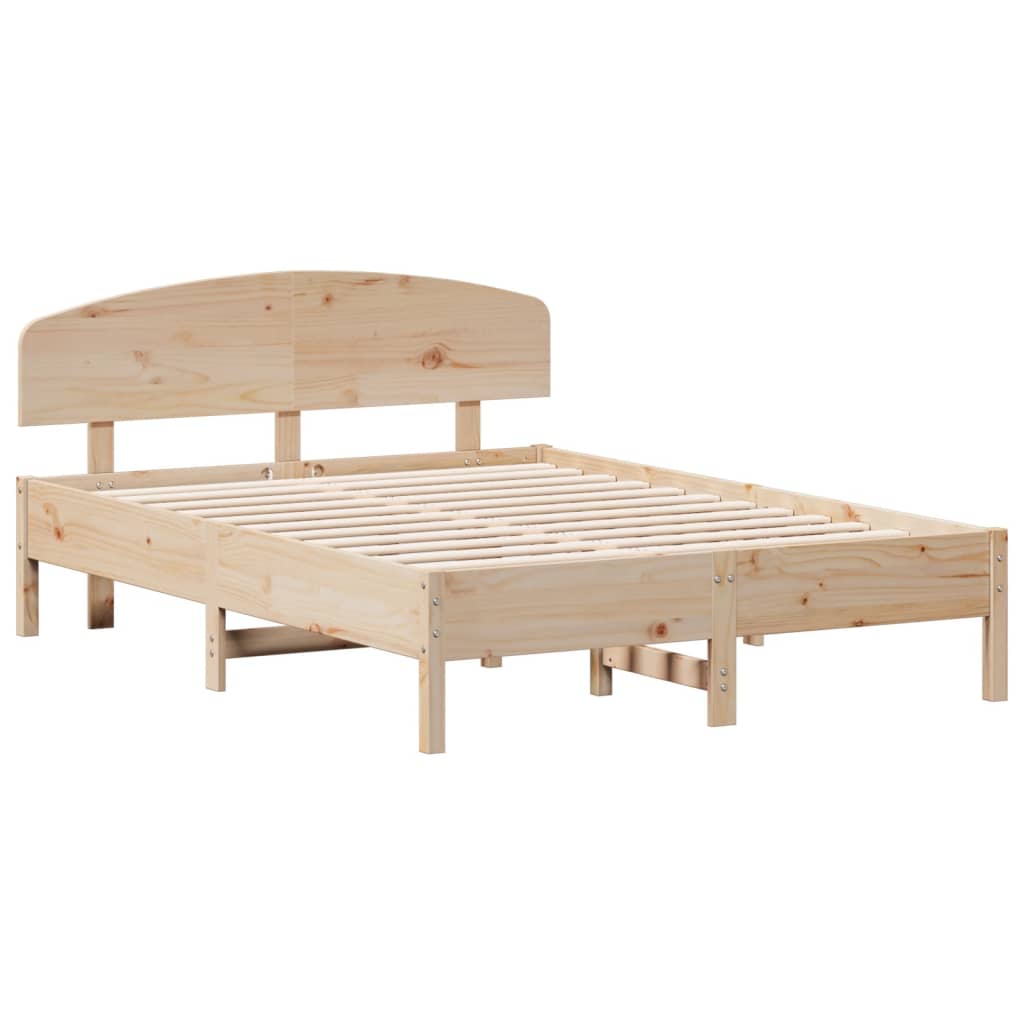 vidaXL Estructura de cama sin colchón madera maciza de pino 120x190 cm