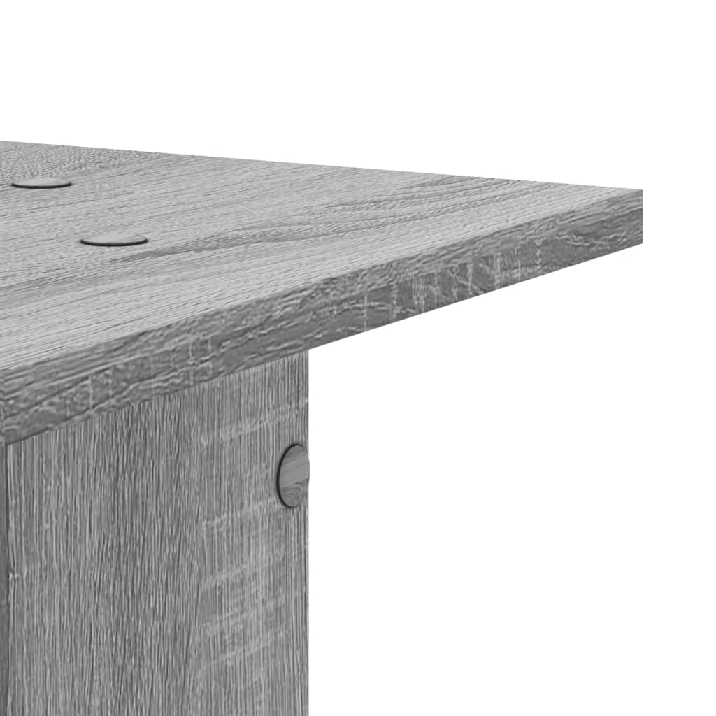 vidaXL Soportes altavoces 2 uds madera gris Sonoma 30x30x95 cm