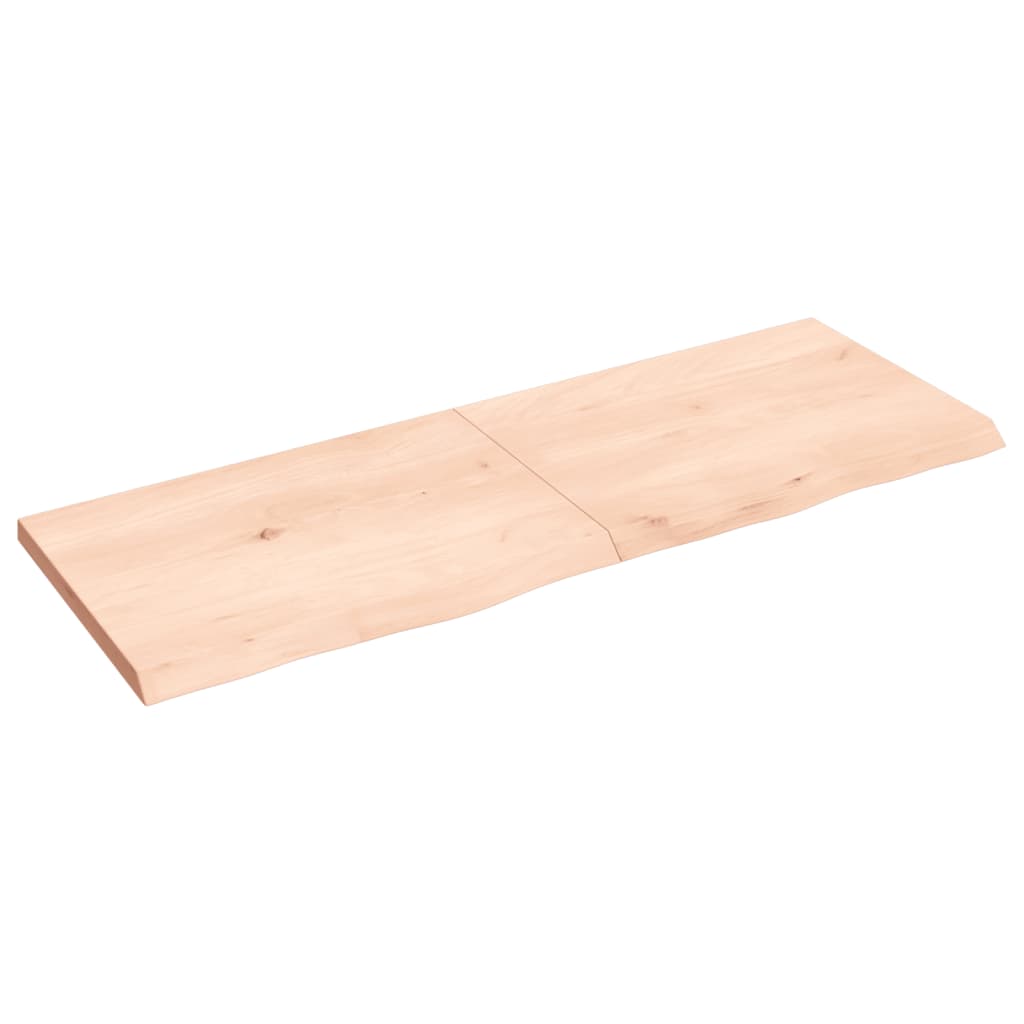 vidaXL Encimera de baño madera maciza sin tratar 140x50x(2-4) cm