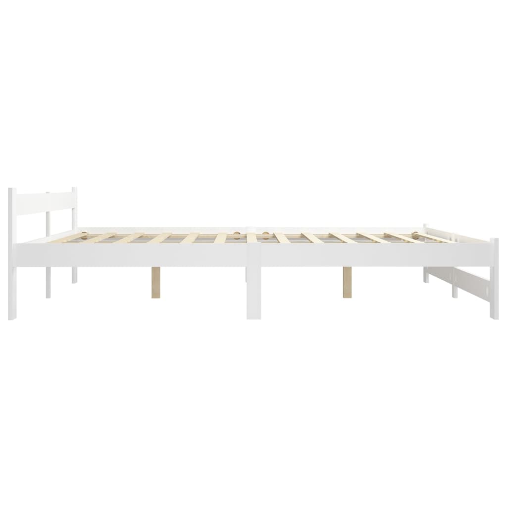 vidaXL Estructura de cama sin colchón madera de pino blanco 120x200 cm