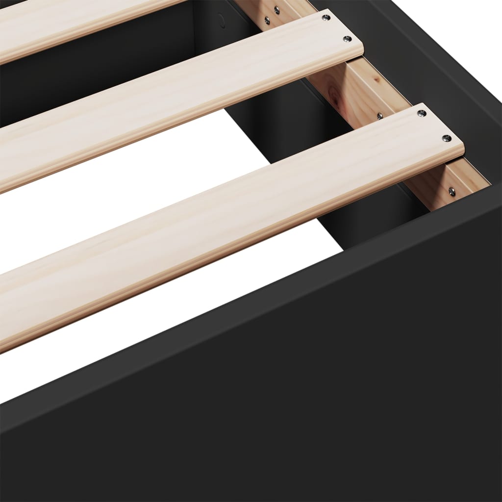 vidaXL Estructura cama con cajones madera ingeniería negra 160x200 cm