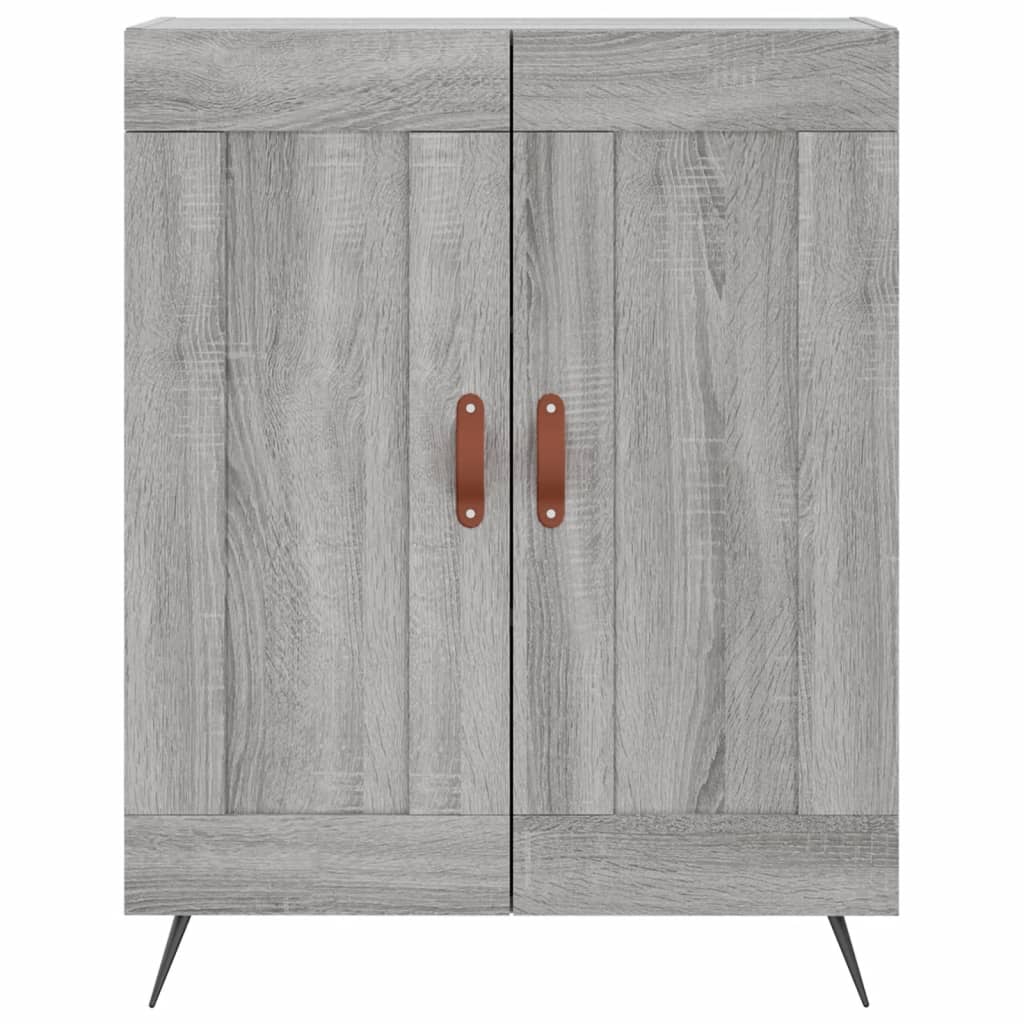 vidaXL Aparador alto madera contrachapada gris sonoma 69,5x34x180 cm