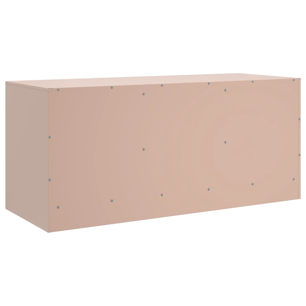 vidaXL Mueble para TV de acero rosa 99x39x44 cm