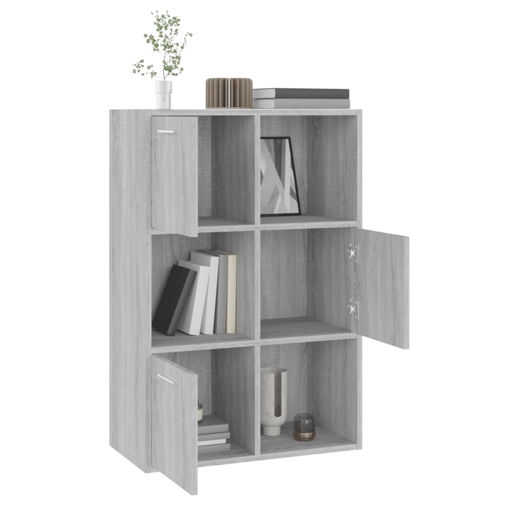 vidaXL Mueble de almacenaje gris Sonoma 60x29,5x90 cm