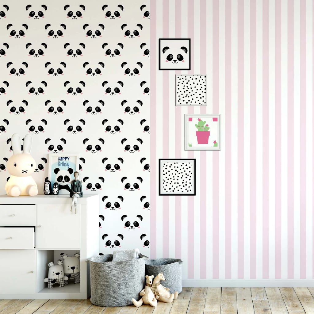 Noordwand Papel de pared Fabulous World Panda blanco