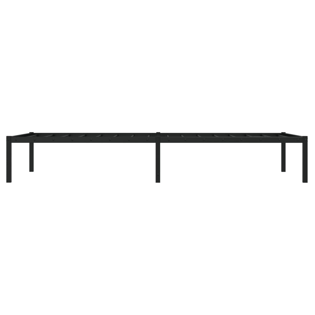 vidaXL Estructura de cama sin colchón metal negro 90x190 cm