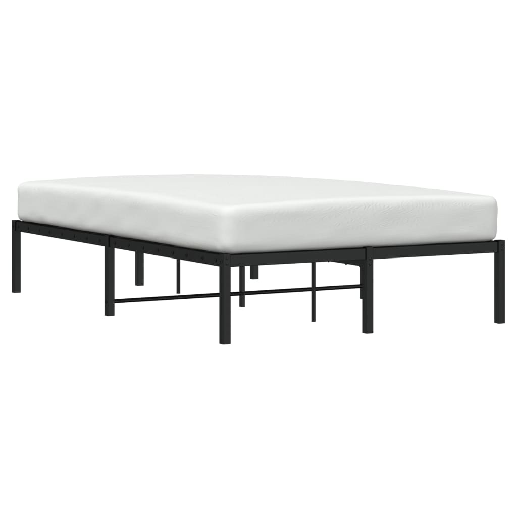 vidaXL Estructura de cama de metal negro 120x190 cm