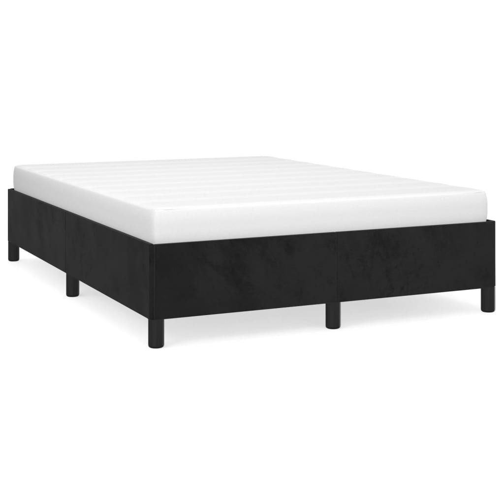 vidaXL Estructura de cama sin colchón terciopelo negro 140x190 cm