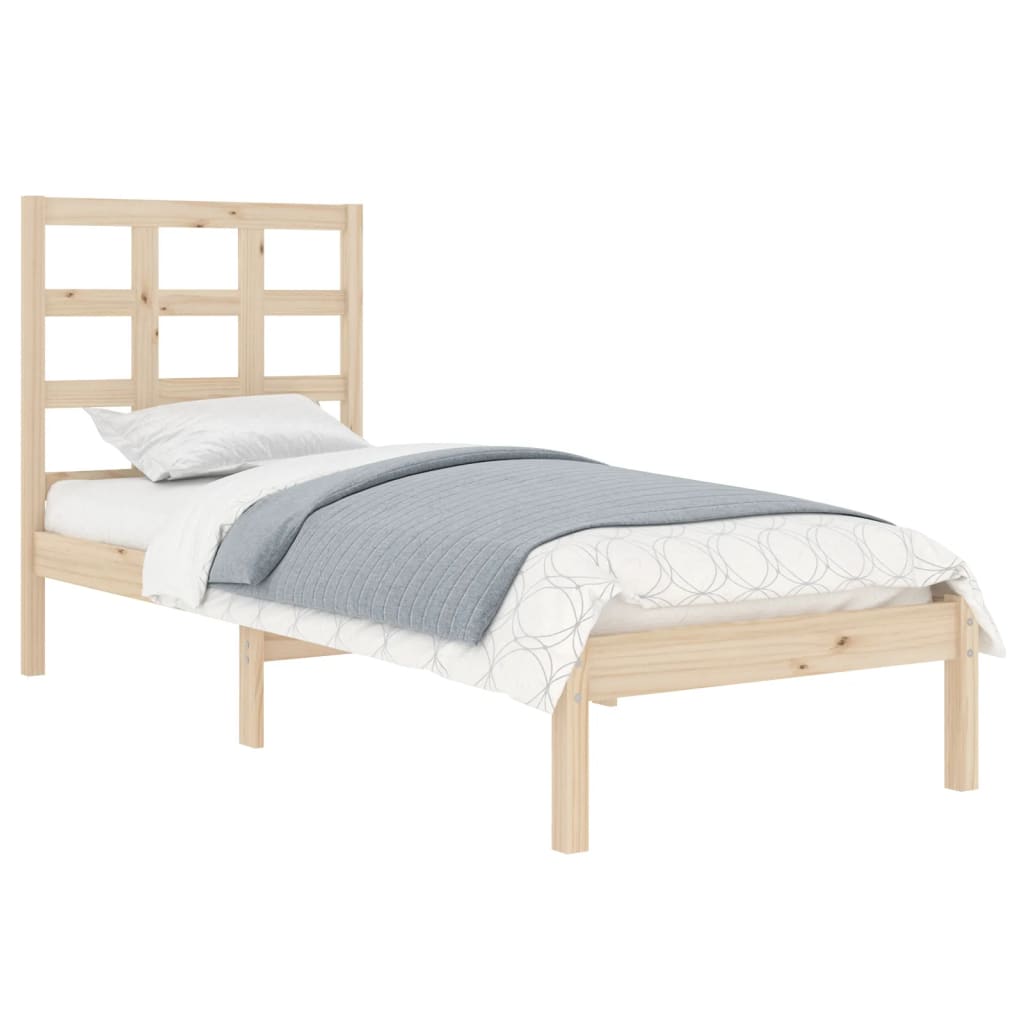 vidaXL Estructura de cama madera maciza 100x200 cm