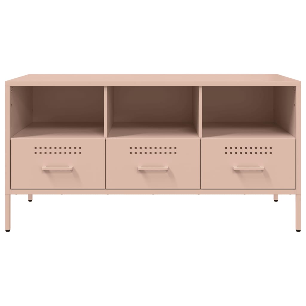 vidaXL Mueble para TV acero rosa 100,5x39x50,5 cm