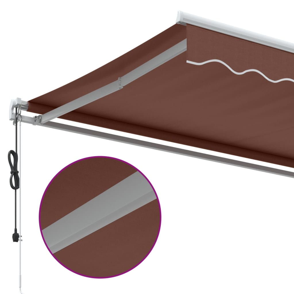 vidaXL Toldo retráctil automático marrón 400x300 cm