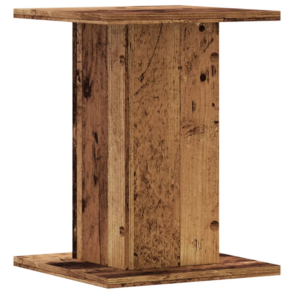 vidaXL Soportes altavoces 2 uds madera roble envejecido 30x30x40 cm